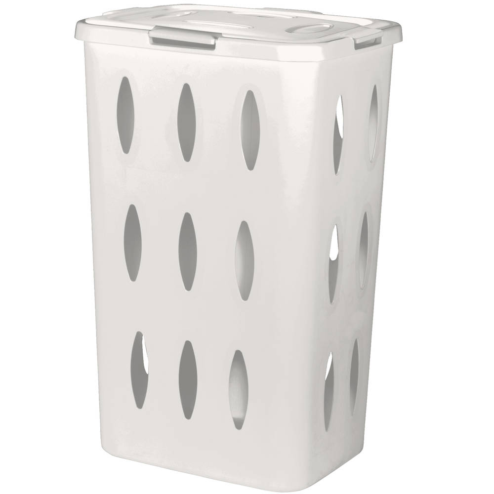 Cesto Rectangular para Ropa sucia con Tapa, 4 colores - 60 litros