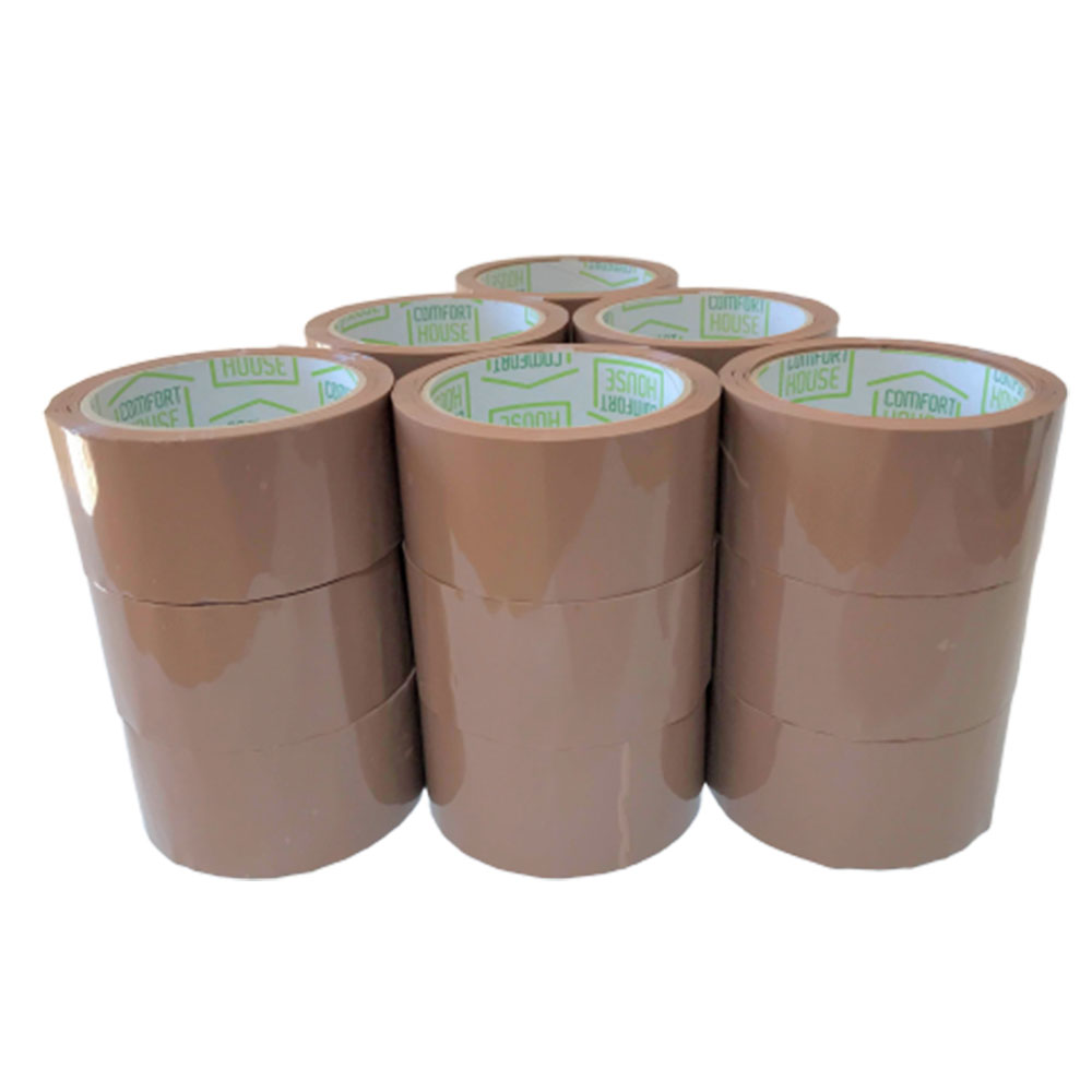 Lichamp Cinta de embalaje marrón, cinta de papel kraft marrón para cajas de  embalaje, sellado de cartón y cartón, 6 rollos x 2 pulgadas x 55 yardas x