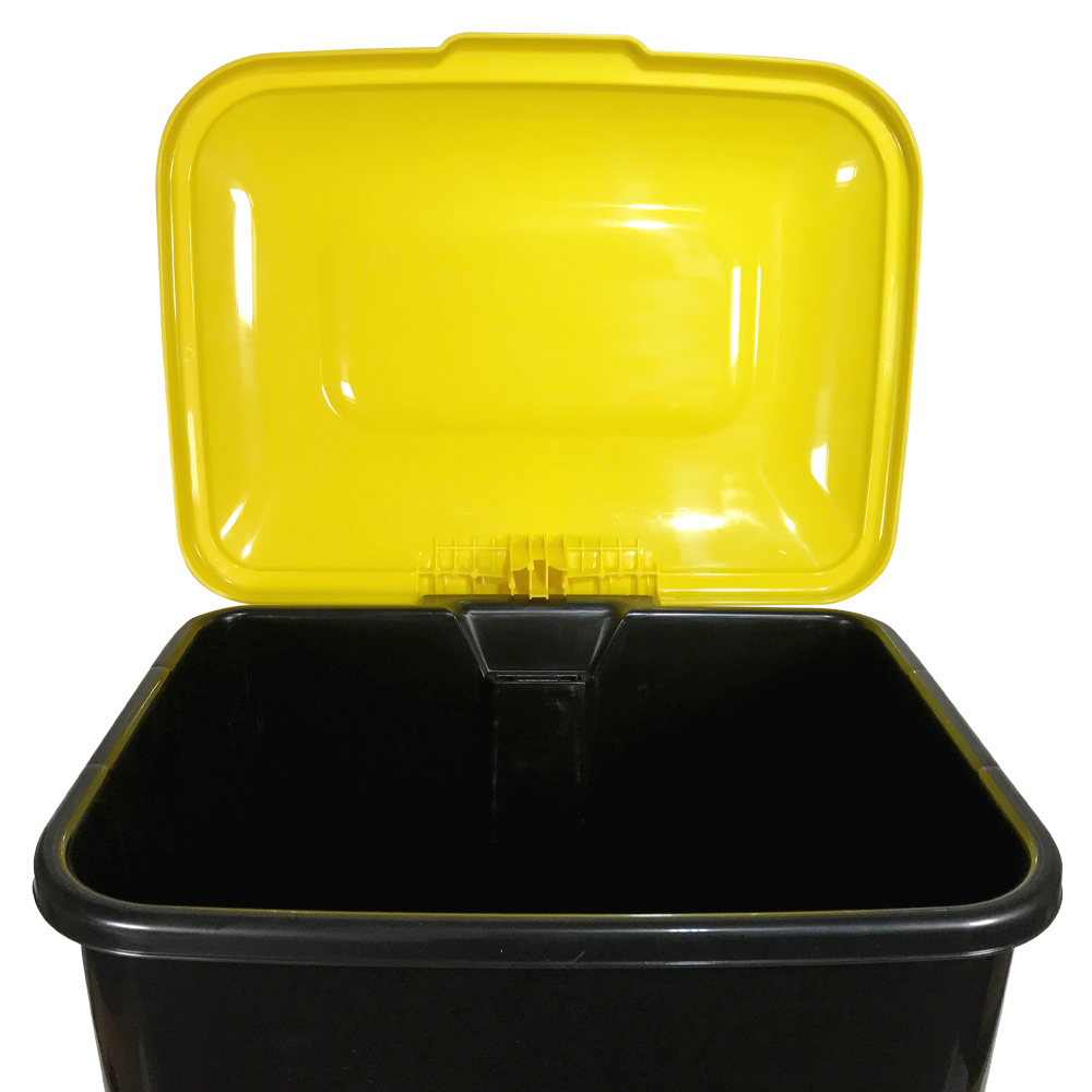 Cubo de Basura con Pedal, 37 litros, Cubo Reciclaje, Cubo de Basura  Orgánico Cocina, 1 unidad, Piezas Extraíbles, Limpieza Fácil