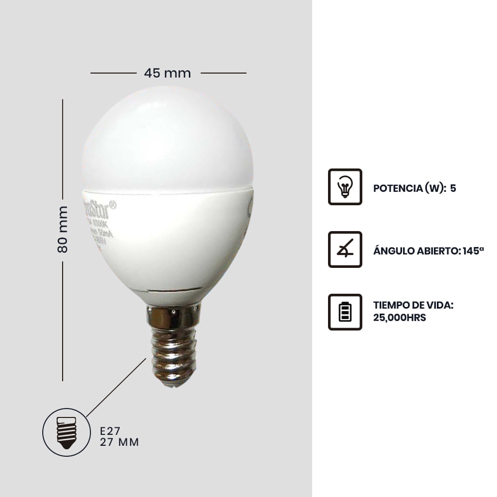 Bombilla LED 5W 12V E27 Bombilla LED 5W 12V Con Casquillo E27 - Alta Eficiencia, Perfecta Para Sistemas De Iluminación Solar Bombilla Fotovoltaica 12 Voltios