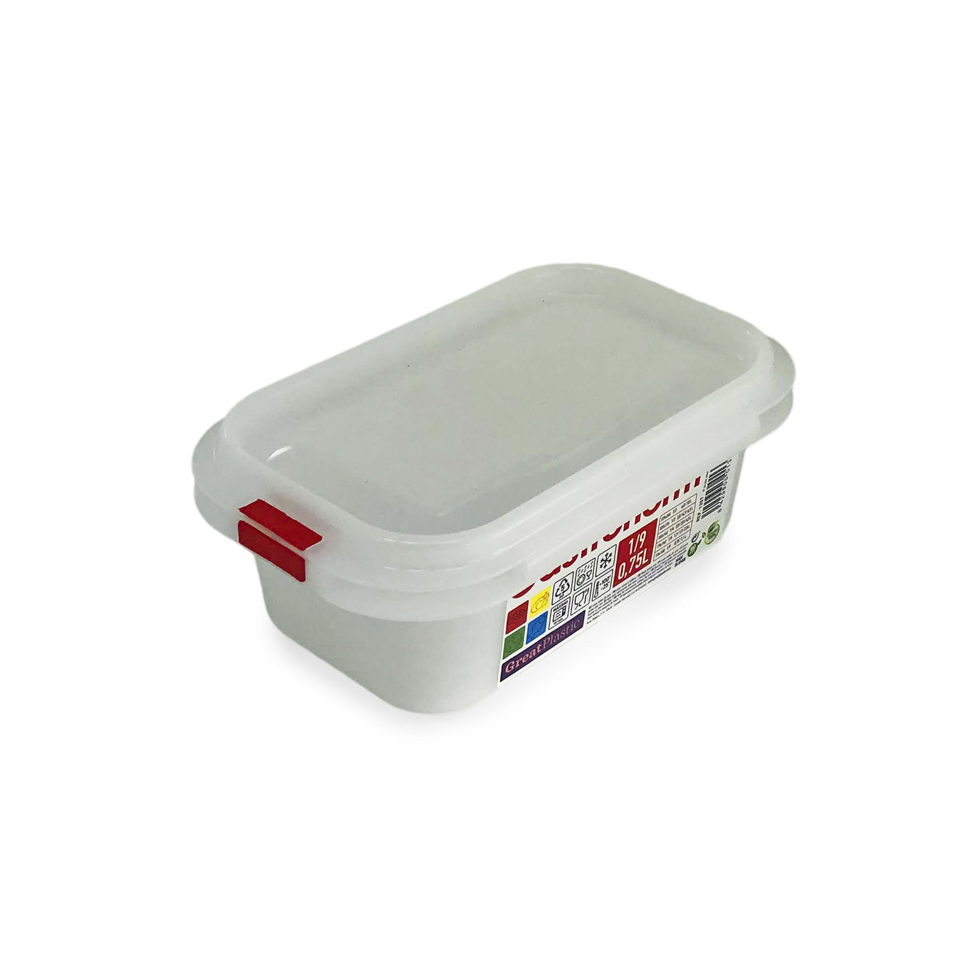 Tatay Tupper cuadrado de plástico apto para lavavajillas y microondas, 0.6  litros 1 Unidad
