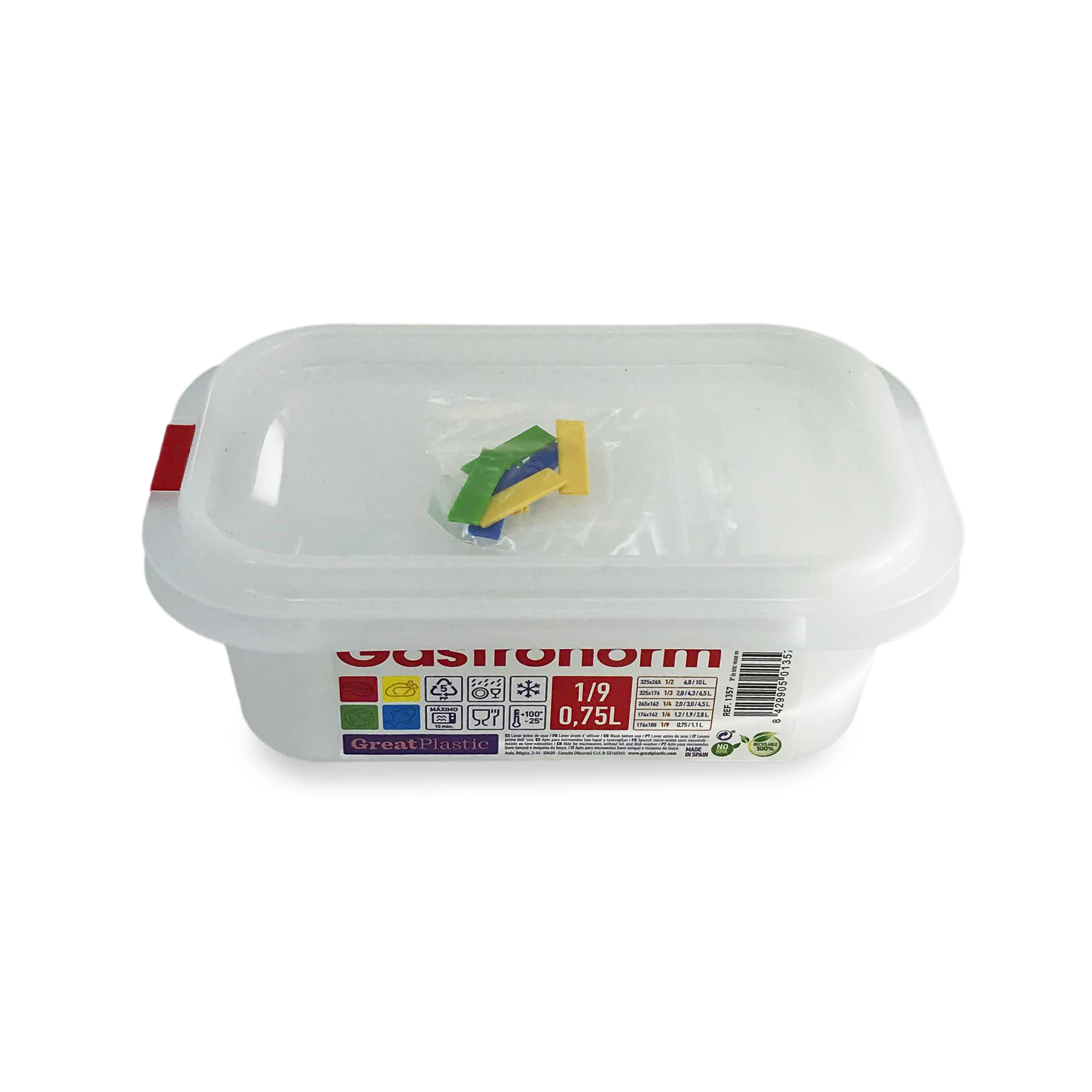 COM-FORT HOUSE - Tupper de plástico hermético rectangular. Tartera para  comida reutilizable con tapa, apto para microondas, lavavajillas y  congelador.